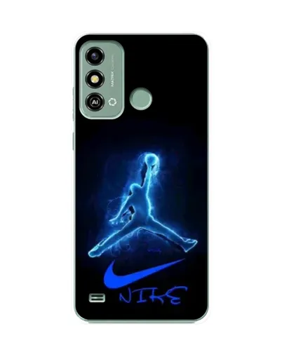 Чехол для ZTE Blade A53 с картинкой «Jordan Neon Blue»