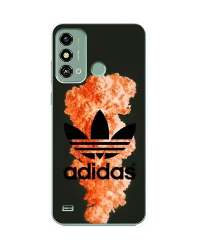 Чохол для ZTE Blade A53 з картинкою «Помаранчевий дим Adidas»