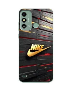 Чехол для ZTE Blade A53 с картинкой «Золотой Nike на металле»