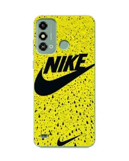 Чехол для ZTE Blade A53 с картинкой «Желтый текстурный Nike»