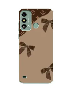Чехол для ZTE Blade A53 с картинкой «LV — кофейный атлас»
