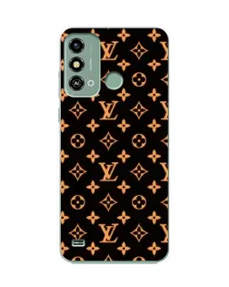 Чехол для ZTE Blade A53 с картинкой «Золотая монограмма LV»