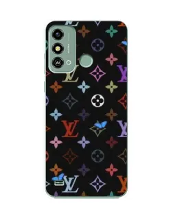 Чехол для ZTE Blade A53 с картинкой «Цветная монограмма LV»