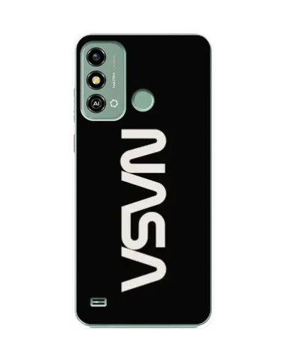 Чехол для ZTE Blade A53 с картинкой «NASA — вертикальный логотип»