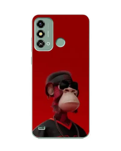 Чехол для ZTE Blade A53 с картинкой «Bored Ape в красном» Чехол для ZTE Blade A53 с картинкой «Bored Ape в красном»