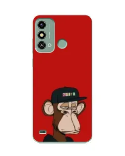 Чохол для ZTE Blade A53 з картинкою «Bored Ape — червоний фон»