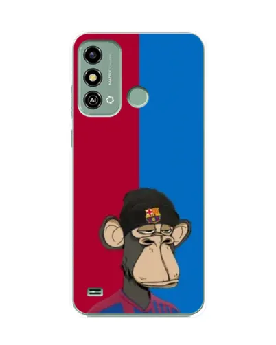 Чехол для ZTE Blade A53 с картинкой «Bored Ape — фанат Барсы» Чехол для ZTE Blade A53 с картинкой «Bored Ape — фанат Барсы»