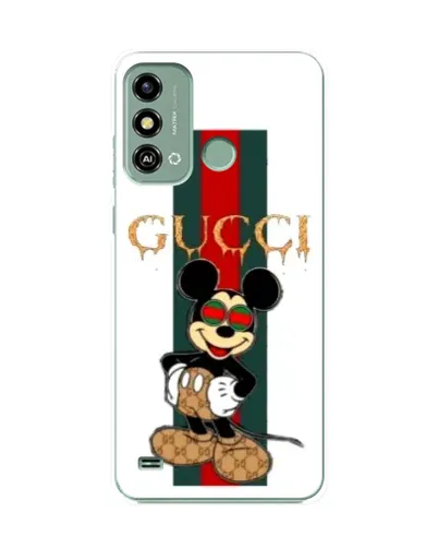 Чохол для ZTE Blade A53 з картинкою «Міккі Маус Gucci — смуги»