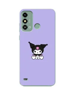 Чехол для ZTE Blade A53 с картинкой «Kuromi — фиолетовый минимализм»