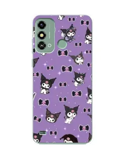 Чехол для ZTE Blade A53 с картинкой «Kuromi — паттерн»