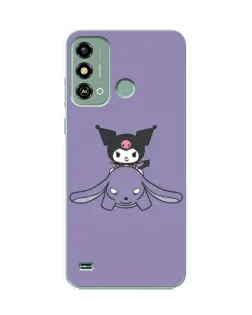 Чехол для ZTE Blade A53 с картинкой «Kuromi на лиловом фоне»