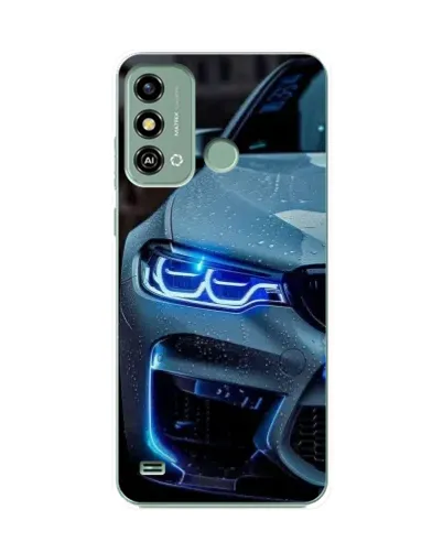 Чохол для ZTE Blade A53 з картинкою «Погляд BMW з синіми фарами»