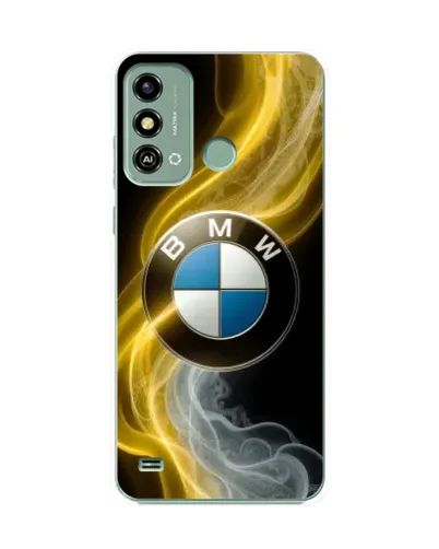 Чохол для ZTE Blade A53 з картинкою «Золотистий дим BMW»