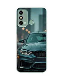 Чохол для ZTE Blade A53 з картинкою «BMW у вогнях міста»