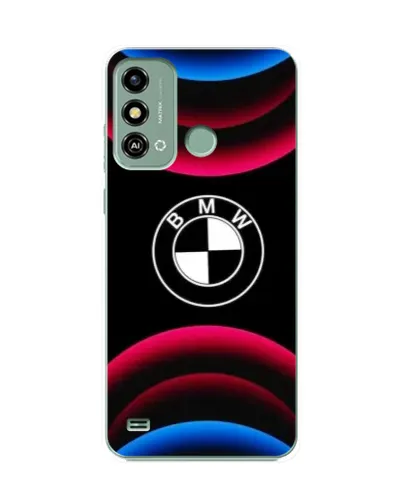 Чохол для ZTE Blade A53 з картинкою «Логотип BMW та неонові дуги»