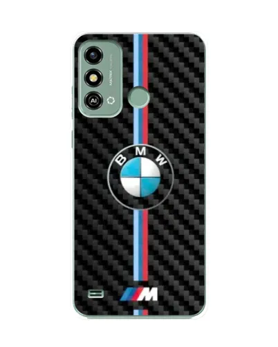 Чохол для ZTE Blade A53 з картинкою «Емблема BMW та карбон»