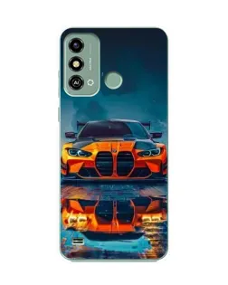 Чохол для ZTE Blade A53 з картинкою «BMW — золота емблема»