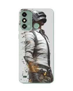 Чехол для ZTE Blade A53 с картинкой «PUBG — боец в пыли»