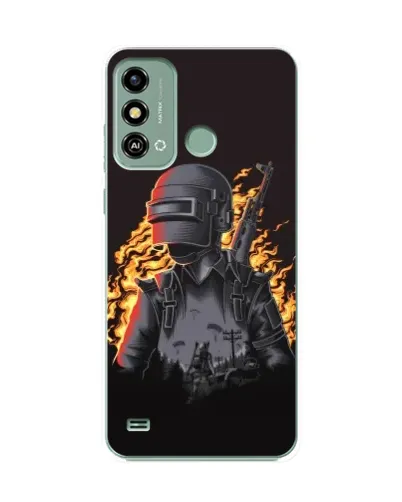 Чехол для ZTE Blade A53 с картинкой «PUBG — огненный силуэт» Чехол для ZTE Blade A53 с картинкой «PUBG — огненный силуэт»