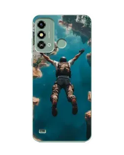 Чехол для ZTE Blade A53 с картинкой «PUBG — свободное падение»