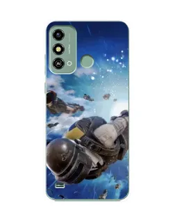 Чехол для ZTE Blade A53 с картинкой «Десант PUBG — прыжок»