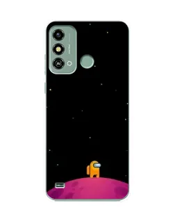 Чехол для ZTE Blade A53 с картинкой «Одинокий герой на планете»