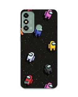 Чехол для ZTE Blade A53 с картинкой «Космический паттерн Among Us»