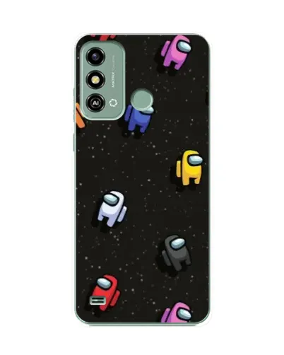 Чехол для ZTE Blade A53 с картинкой «Космический паттерн Among Us»