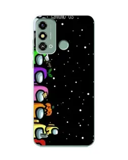 Чехол для ZTE Blade A53 с картинкой «Команда Among Us»