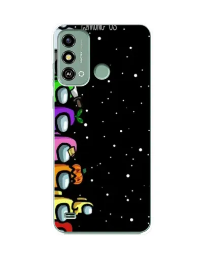 Чехол для ZTE Blade A53 с картинкой «Команда Among Us»