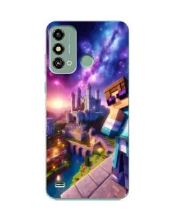 Чехол для ZTE Blade A53 с картинкой «Стив и космос»