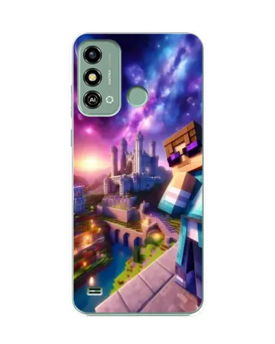 Чехол для ZTE Blade A53 с картинкой «Стив и космос»