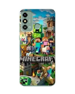 Чехол для ZTE Blade A53 с картинкой «Замок Minecraft»