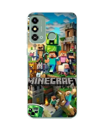 Чехол для ZTE Blade A53 с картинкой «Замок Minecraft»