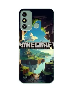 Чехол для ZTE Blade A53 с картинкой «Пещера Майнкрафт»