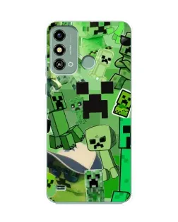 Чехол для ZTE Blade A53 с картинкой «Криперы Minecraft»