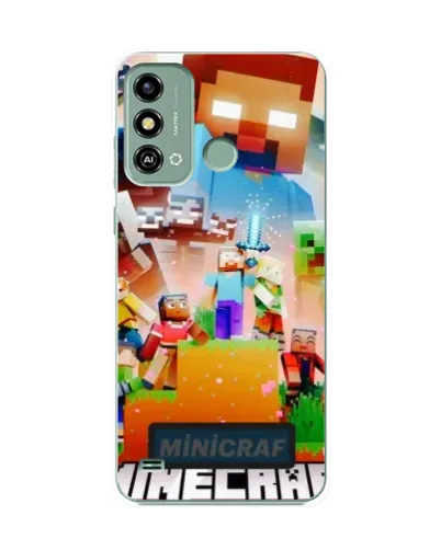 Чехол для ZTE Blade A53 с картинкой «Minecraft герои игры»