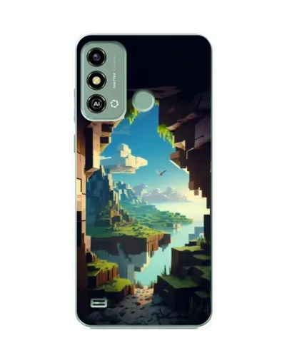 Чехол для ZTE Blade A53 с картинкой «Вид из пещеры»
