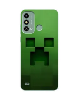 Чехол для ZTE Blade A53 с картинкой «Крипер микро-дизайн»