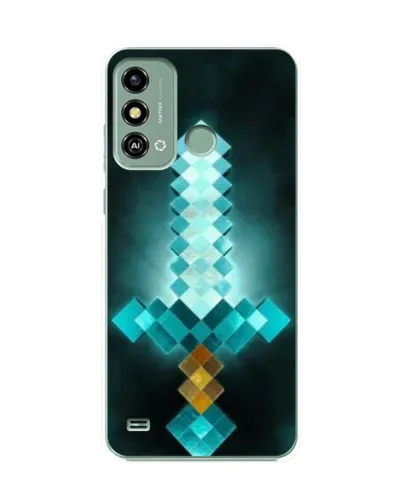 Чехол для ZTE Blade A53 с картинкой «Алмазный меч неон»