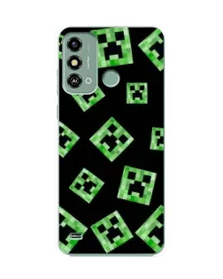 Чехол для ZTE Blade A53 с картинкой «Паттерн с криперами»