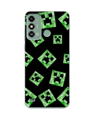 Чехол для ZTE Blade A53 с картинкой «Паттерн с криперами»