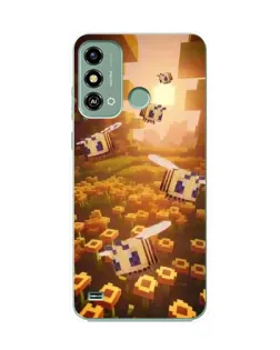 Чехол для ZTE Blade A53 с картинкой «Поле подсолнухов»