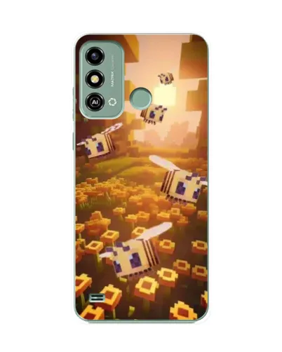 Чехол для ZTE Blade A53 с картинкой «Поле подсолнухов»