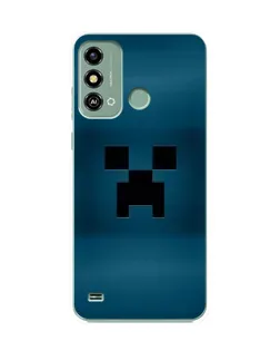Чехол для ZTE Blade A53 с картинкой «Крипер текстура»