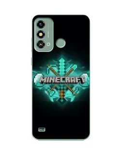 Чехол для ZTE Blade A53 с картинкой «Minecraft Diamond лого»