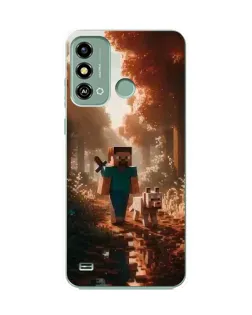 Чехол для ZTE Blade A53 с картинкой «Стив в лесу»