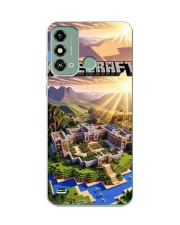 Чехол для ZTE Blade A53 с картинкой «Minecraft панорама»