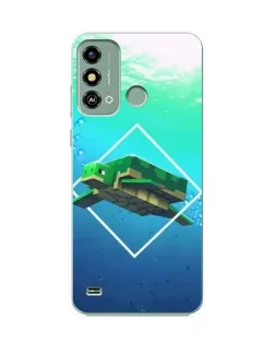Чохол для ZTE Blade A53 з картинкою «Черепаха Minecraft»