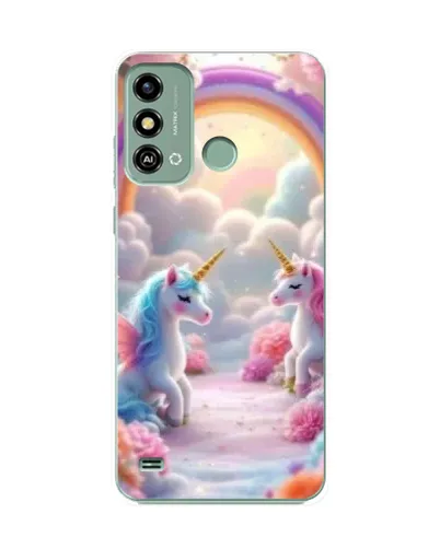 Чехол для ZTE Blade A53 с картинкой «Радуга и единороги» Чехол для ZTE Blade A53 с картинкой «Радуга и единороги»
